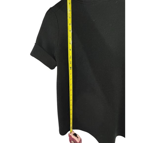 Madewell Sweater Top Tee Black Women's Size Small Short Sleeve Wool Blend - Picture 6 of 6